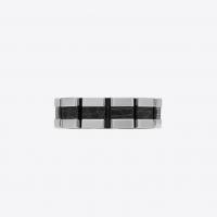 saint laurent chaÃŽnes link cuff bracelet in black alligator skin and silver-tone metal