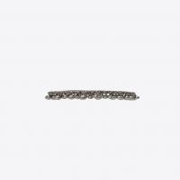 saint laurent ysl folk bracelet with bells in silver metal.