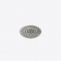 saint laurent love pins university badge in silver-toned tin