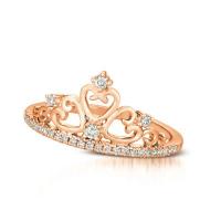 le vian 14k strawberry gold® ring with vanilla diamonds® 1/5 cts.
