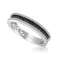 le vian 14k vanilla gold® ring with black diamonds 1/4 cts., vanilla diamonds® 1/5 cts.