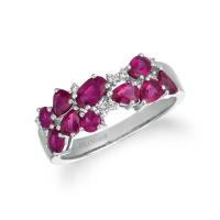le vian 14k vanilla gold® passion ruby™ 1  3/4 cts. ring with vanilla diamonds® 1/15 cts.