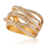le vian 14k strawberry goldÂ® ring with vanilla diamondsÂ® 1  1/8 cts.