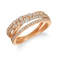 le vian 14k strawberry gold® ring with nude diamonds™ 3/4 cts.