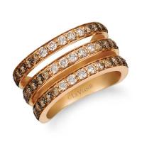 le vian 14k strawberry gold® ring with ombre chocolate diamonds® 1  3/4 cts.