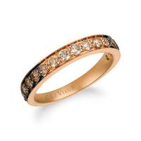 le vian 14k strawberry gold® ring with ombre chocolate diamonds® 3/4 cts.
