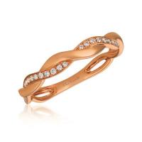le vian 14k strawberry gold® ring with vanilla diamonds® 1/10 cts.