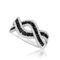 le vian 14k vanilla gold® ring with black diamonds 1 cts., vanilla diamonds® 3/8 cts.