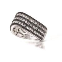 le vian 14k vanilla goldÂ® ring with vanilla diamondsÂ® 1 cts., black diamonds 1/2 cts.