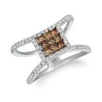 le vian 14k vanilla gold® ring with chocolate diamonds® 1/2 cts., vanilla diamonds® 3/8 cts.