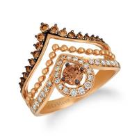 le vian 14k strawberry goldÂ® ring with chocolate diamondsÂ® 5/8 cts., nude diamondsâ„¢ 1/3 cts.