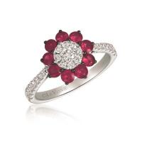 le vian 14k vanilla gold® passion ruby™ 7/8 cts. ring with vanilla diamonds® 3/8 cts.