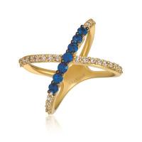 le vian 14k honey gold™ blueberry sapphire™ 1/2 cts. ring with nude diamonds™ 1/2 cts.