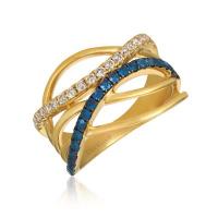 le vian 14k honey goldâ„¢ blueberry sapphireâ„¢ 3/8 cts. ring with nude diamondsâ„¢ 1/3 cts.