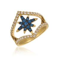 le vian 14k honey goldâ„¢ blueberry sapphireâ„¢ 1/3 cts. ring with nude diamondsâ„¢ 5/8 cts.