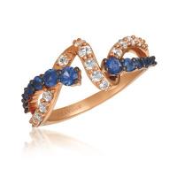 le vian 14k strawberry gold® blueberry sapphire™ 5/8 cts., white sapphire 1/2 cts. ring