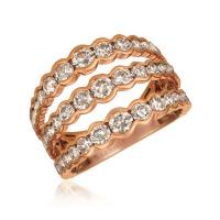 le vian 14k strawberry gold® ring with ombre chocolate diamonds® 2  5/8 cts.