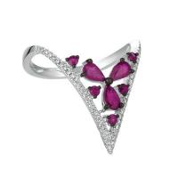 le vian 14k vanilla goldÂ® passion rubyâ„¢ 1 cts. ring with vanilla diamondsÂ® 1/6 cts.