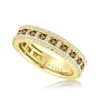le vian 14k honey gold™ ring with chocolate diamonds® 1/2 cts., vanilla diamonds® 1/2 cts.