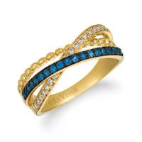 le vian 14k honey gold™ blueberry sapphire™ 1/4 cts. ring with nude diamonds™ 1/5 cts.