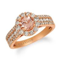 le vian 14k strawberry goldÂ® peach morganiteâ„¢ 1/2 cts. ring with nude diamondsâ„¢ 7/8 cts.