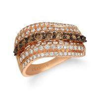 le vian 14k strawberry goldÂ® ring with chocolate diamondsÂ® 3/4 cts., nude diamondsâ„¢ 1  1/8 cts.