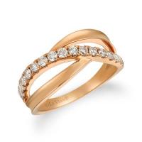 le vian 14k strawberry gold® ring with nude diamonds™ 1/2 cts.