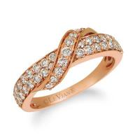 le vian 14k strawberry gold® ring with nude diamonds™ 7/8 cts.