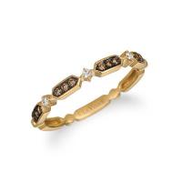 le vian 14k honey gold™ ring with vanilla diamonds®  cts., chocolate diamonds® 1/15 cts.