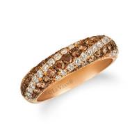le vian 14k strawberry gold® ring with ombre chocolate diamonds® 1  1/5 cts.
