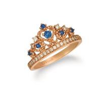 le vian 14k strawberry gold® blueberry sapphire™ 1/5 cts. ring with nude diamonds™ 1/4 cts.