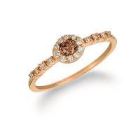 le vian 14k strawberry goldÂ® ring with chocolate diamondsÂ® 1/10 cts., nude diamondsâ„¢ 1/6 cts.