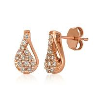 le vian 14k strawberry gold® earrings with nude diamonds™ 3/8 cts.