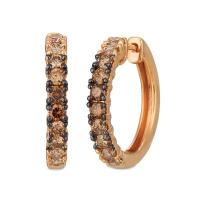 le vian 14k strawberry gold® earrings with ombre chocolate diamonds® 1 cts.