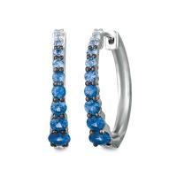 le vian 14k vanilla goldÂ® denim ombrÃ©Â® 1  1/4 cts., white sapphire 1/5 cts. earrings