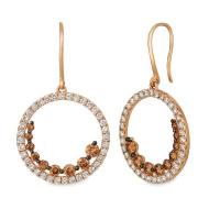 le vian 14k strawberry gold® earrings with chocolate diamonds® 1 cts., nude diamonds™ 1  1/3 cts.