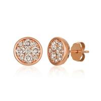 le vian 14k strawberry gold® earrings with nude diamonds™ 1 cts.