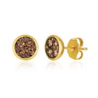 le vian 14k honey gold™ earrings with chocolate diamonds® 1/2 cts.