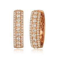 le vian 18k strawberry gold® earrings with nude diamonds™ 3 cts.