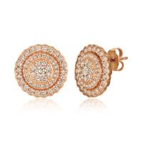 le vian 14k strawberry gold® earrings with nude diamonds™ 1  1/2 cts.