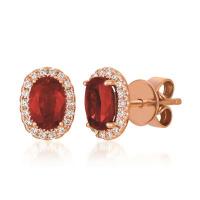 le vian 14k strawberry goldÂ® passion rubyâ„¢ 1 cts. earrings with vanilla diamondsÂ® 1/8 cts.