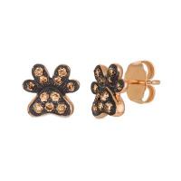 le vian 14k strawberry gold® earrings with chocolate diamonds® 1/5 cts.
