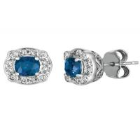 le vian 14k vanilla gold® blueberry sapphire™ 3/4 cts. earrings with nude diamonds™ 1/6 cts.