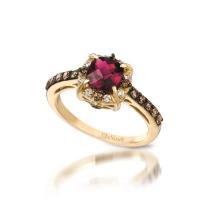 le vian 14k honey goldâ„¢ passion rubyâ„¢ 1  1/4 cts. earrings with vanilla diamondsÂ® 1/10 cts.