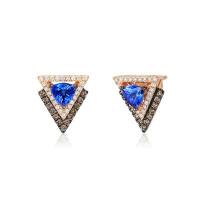le vian 14k strawberry goldÂ® blueberry tanzaniteÂ® 3/4 cts. earrings with chocolate diamondsÂ® 1/4 cts., vanilla diamondsÂ® 1/4 cts.