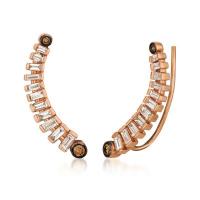 le vian 14k strawberry gold® earrings with chocolate diamonds® 1/20 cts., vanilla diamonds® 1/2 cts.