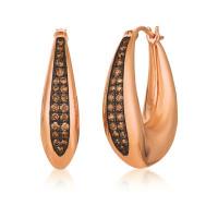 le vian 14k strawberry gold® earrings with chocolate diamonds® 1/3 cts.