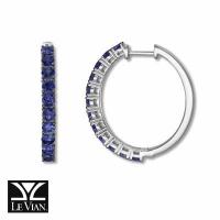 le vian 14k vanilla gold® blueberry sapphire™ 2  1/3 cts. earrings