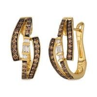 le vian 14k honey goldâ„¢ earrings with chocolate diamondsÂ® 5/8 cts., vanilla diamondsÂ® 1/8 cts.
