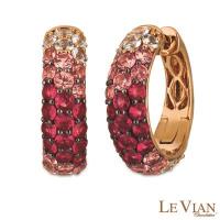 le vian 14k strawberry gold® strawberry ombré® 3  1/5 cts., white sapphire 1  1/3 cts. earrings